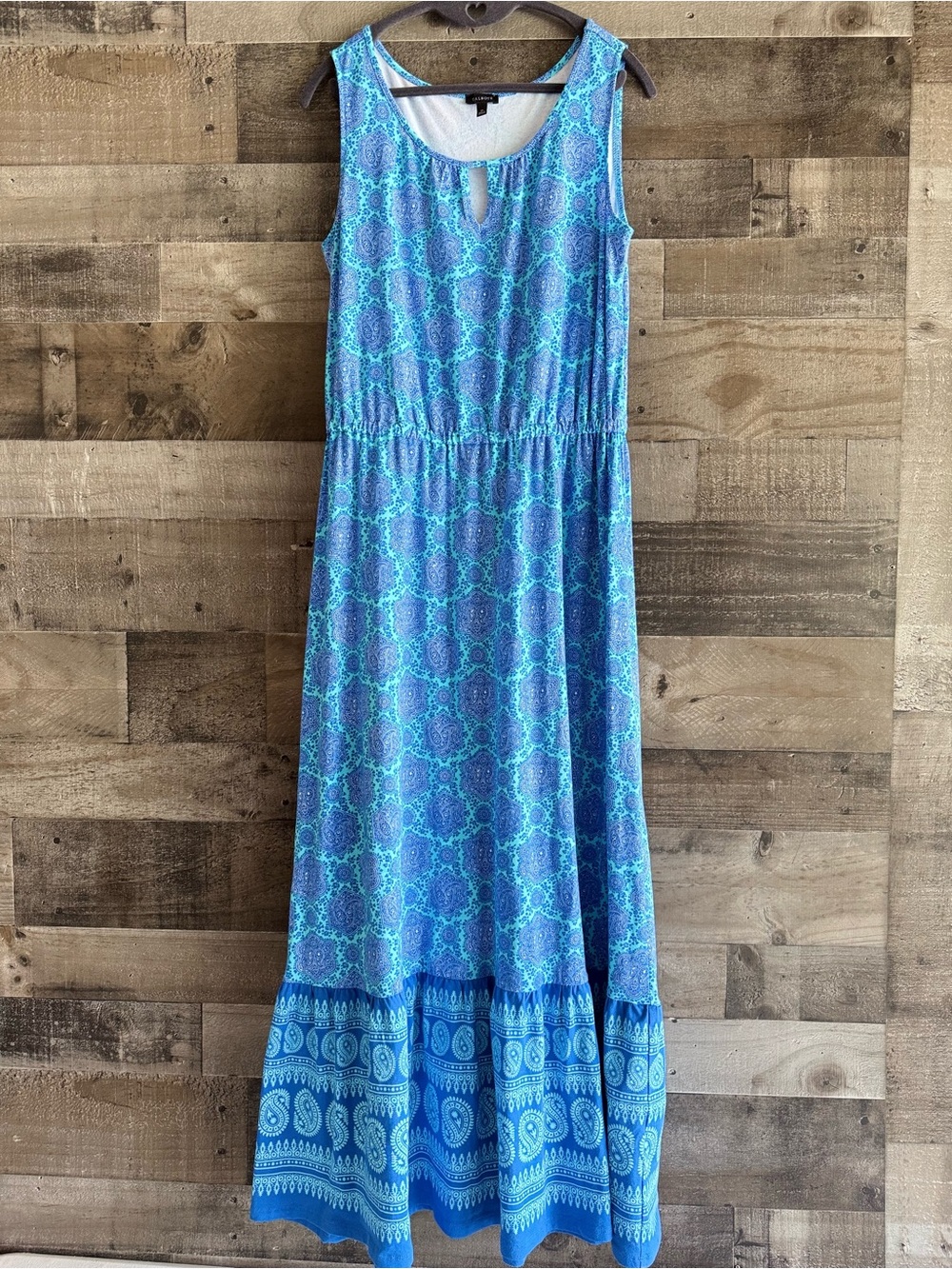 Talbots Blue Patterned Maxi Dress - Picture 2 of 7